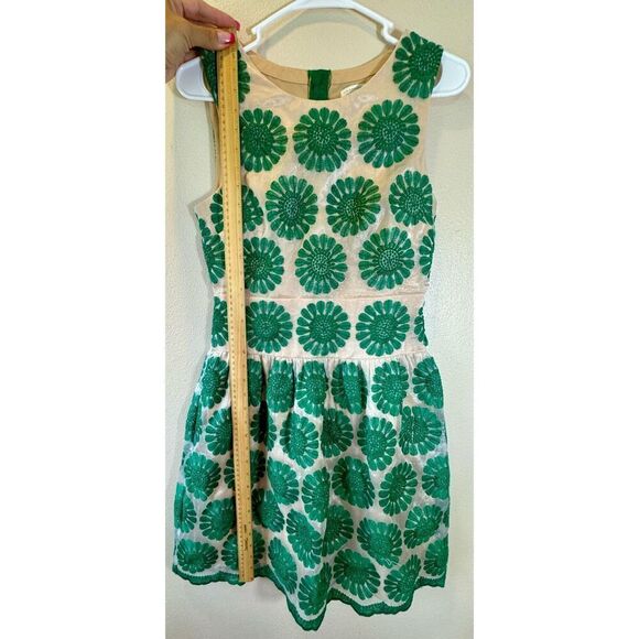 Anthropologie Leifsdottir Floral Bloom Embroidered Scalloped Dress Size 2 - Picture 7 of 10